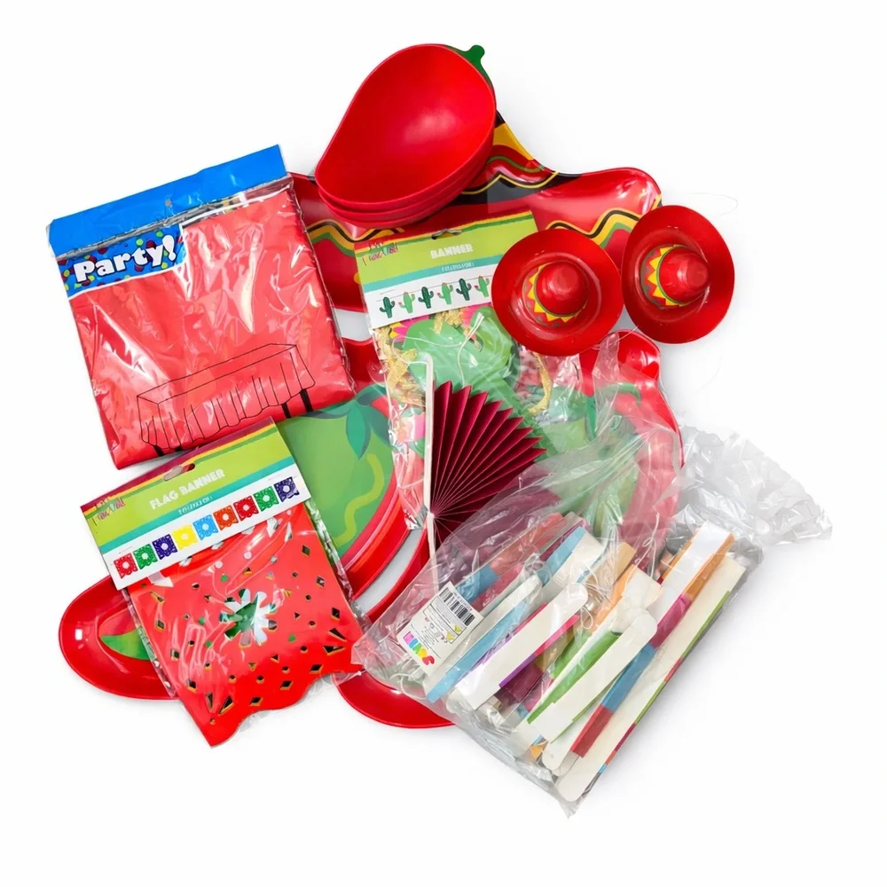 Fiesta Red Party Supplies Table Cover - Fiesta